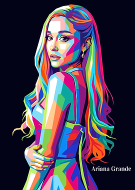 Ariana Grande Pop Art Portrait