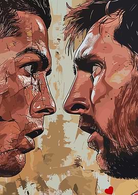 Two Men's Faces in Close-Up