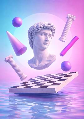 Surreal Still Life with Classical Bust