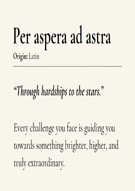 Per aspera ad astra quote
