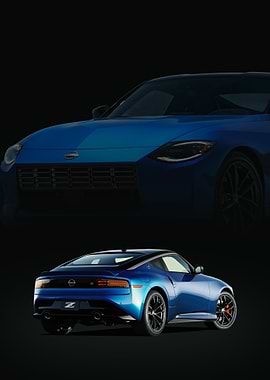 Blue Nissan Z Car