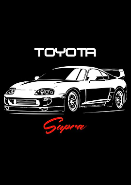 Toyota Supra Car Illustration