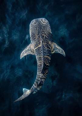Whale Shark in Deep Blue Water