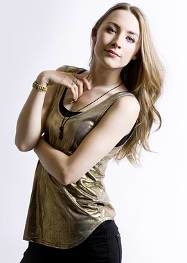 Saoirse Ronan in Gold Top