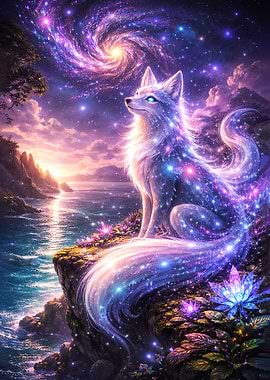 Cosmic Fox by the Sea