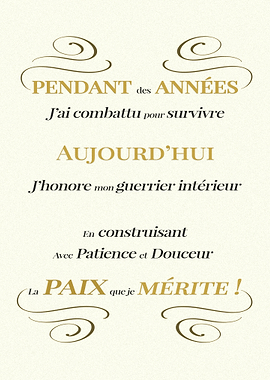 Inspirational French Text Art