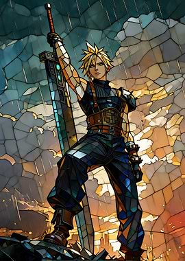 Cloud Strife with Buster Sword