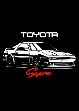 Toyota Supra Car Illustration