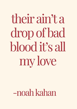 Noah Kahan Lyric Art