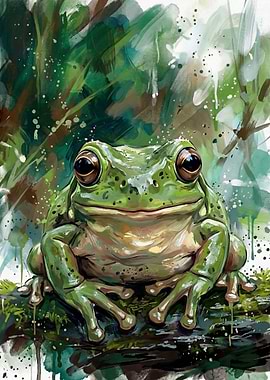 Green Frog in Nature