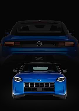 Blue Nissan Z Cars Front view