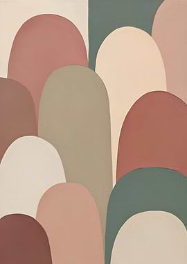 Abstract Arch Shapes Painting