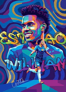 Estevao Willian Pop Art Portrait