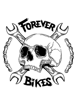 Skull with Wrenches and Chains