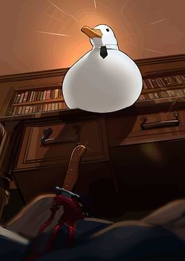 Duck in a Suit with a Knife