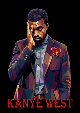 Kanye West Pop Art Portrait