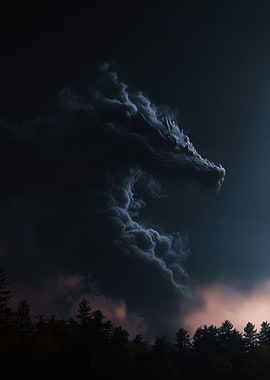 Dragon Made of Dark Clouds