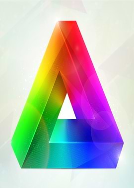 Impossible Triangle Rainbow Abstract