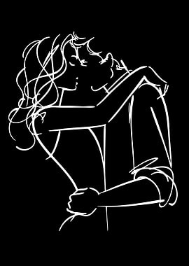 Couple Embracing Silhouette