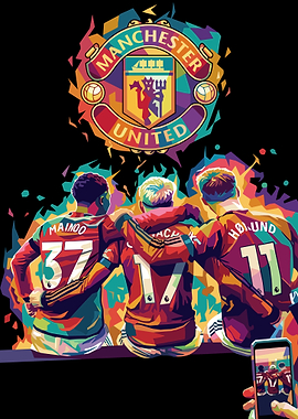 Manchester United Players and Logo