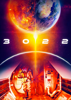 Astronaut in spaceship with planets