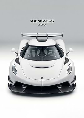 white Koenigsegg Jesko White Sports Car