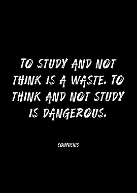 Confucius Quote on Study and Thought