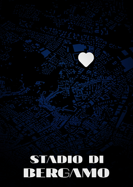 Stadio di Bergamo Map Heart
