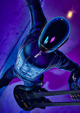 Daft Punk playing electric guitar