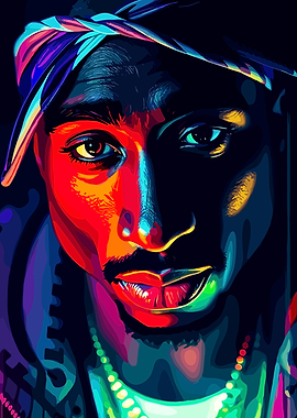 Tupac Shakur Pop Art Portrait