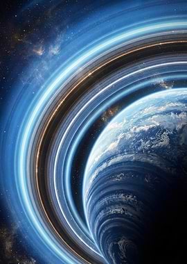Planet with Cosmic Rings