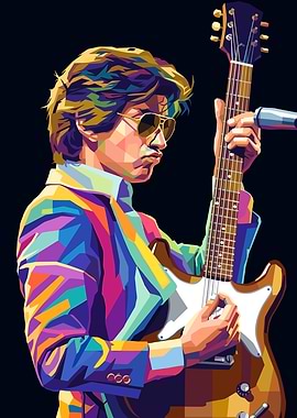 Colorful Pop Art Guitarist
