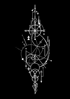 Geometric Compass and Spiral Design