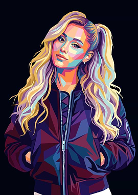Ariana Grande Pop Art Portrait