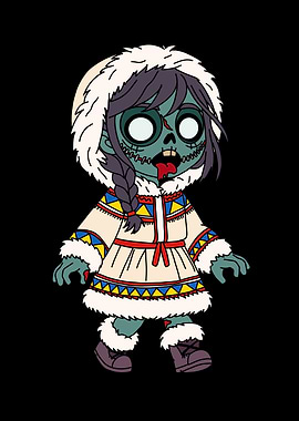 Cute Zombie Inuit Girl