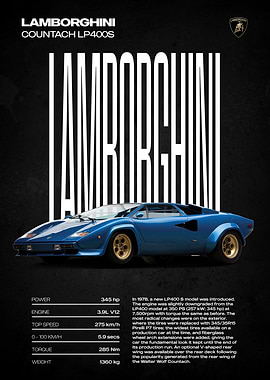 Lamborghini Countach LP400S Poster