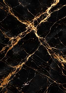 Black Marble with Gold Veins