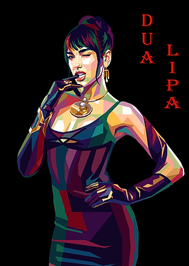 Dua Lipa Pop Art Portrait