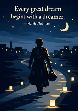 Harriet Tubman quote poster