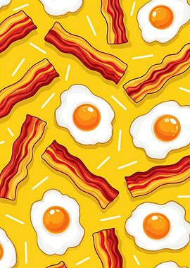 Bacon and Eggs Breakfast Pattern