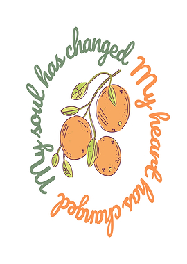 Orange branch with text Noah Kahan
