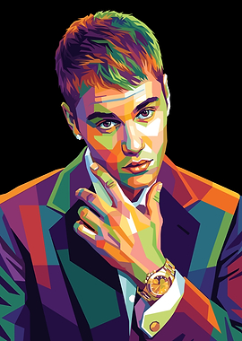 Justin Bieber Pop Art Portrait