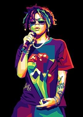 Colorful Pop Art Portrait of a Iann Dior