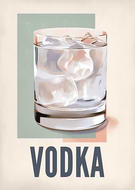 Vodka Glass with Ice