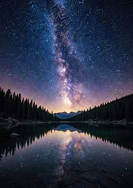 Milky Way Over Lake