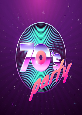 70s Party Retro Vinyl Record