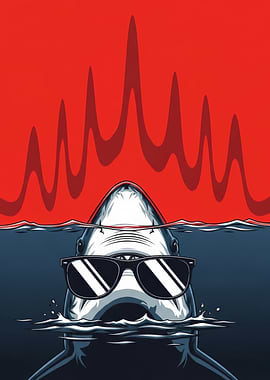 Cool Shark Wearing Sunglasses