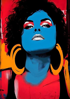 Too Cool to Care - Bold Pop Art Woman Portrait
