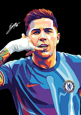 Enzo Fernandez Pop Art Portrait