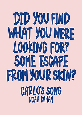 Noah Kahan Carlo's Song Lyrics